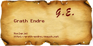 Grath Endre névjegykártya